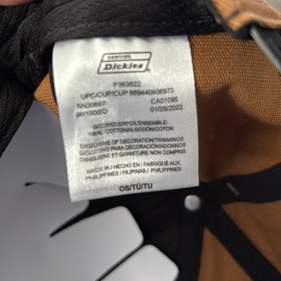 Dickies Water Defense Canvas snap back cap,
moisture wicking headband,6 panel - Picture 9 of 9